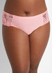 Micro Fiber & Lace Brief Panty, Light Pink image number 0