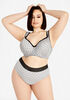 Dot Butterfly Full Coverage Bra, Heather Grey image number 3