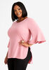Plus Size Tops Cute Flutter Elbow Sleeve Pique Knit Flattering Tunics image number 0