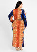 Abstract Wrap Bodycon Maxi Dress, Multi image number 1