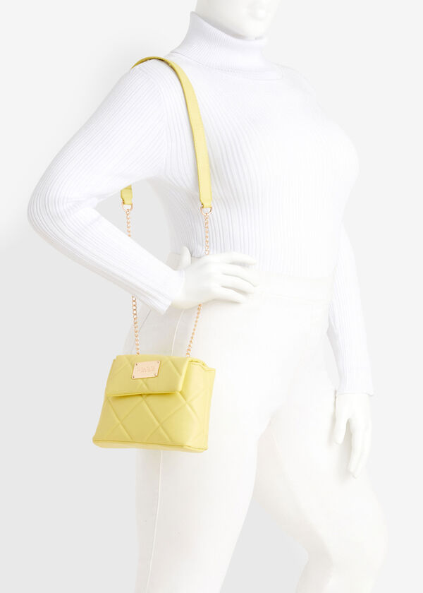 Bebe City Quilted Crossbody, Lemon image number 3