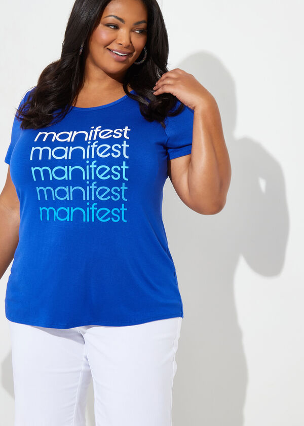 Manifest Graphic Tee, Royal Blue image number 2
