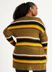 Stripe Open Front Cardigan, Military Olive image number 1