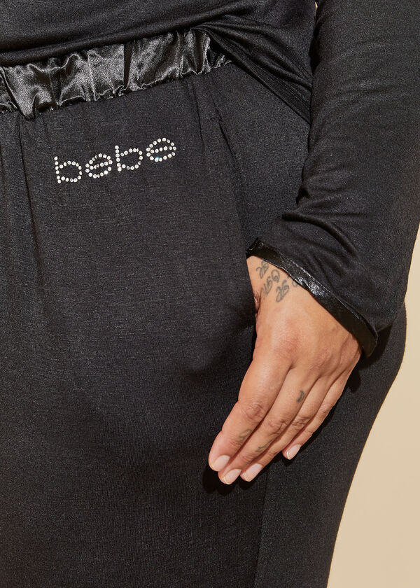 Bebe Embellished Pajamas Set, Black image number 3