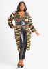 Paneled Camo Print Duster, Multi image number 0