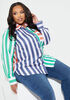 Striped Poplin Shirt, Multi image number 0