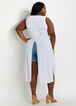 Sleeveless Crossover Duster Top, White image number 1