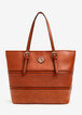 Designer Luxe For Less Vera New York Mix Media Faux Leather Chic Tote image number 0