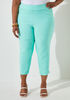 Power Twill Pull On Capris, Ice Green image number 2