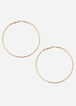 Gold Medium Hoop Earrings, Gold image number 0