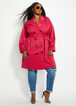 Belted Double-Breasted Trench Coat, Cerise image number 0