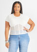 Plus Size tee plus size bustier corset mesh jersey t-shirt casual t shirt image number 0