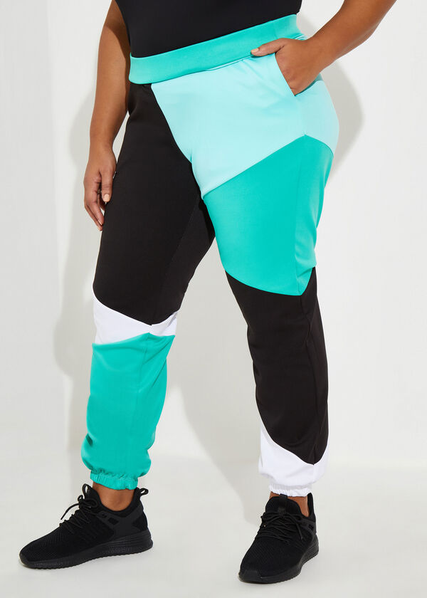 Colorblock Joggers, Black Combo image number 0