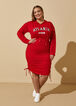 Atlanta Ruched Hoodie Dress, Red image number 0