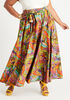 Tie Front Tropical Maxi Skirt, Multi image number 0