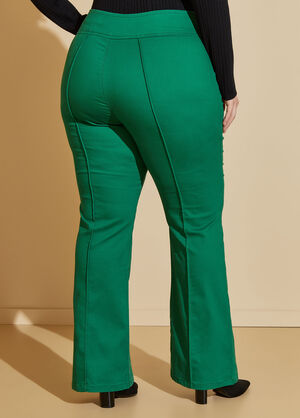 Belted Flared Pants, Abundant Green image number 1