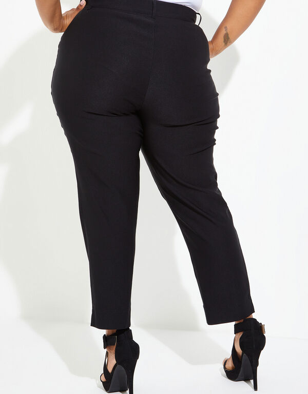 Stretch Woven Ankle Pants, Black image number 1