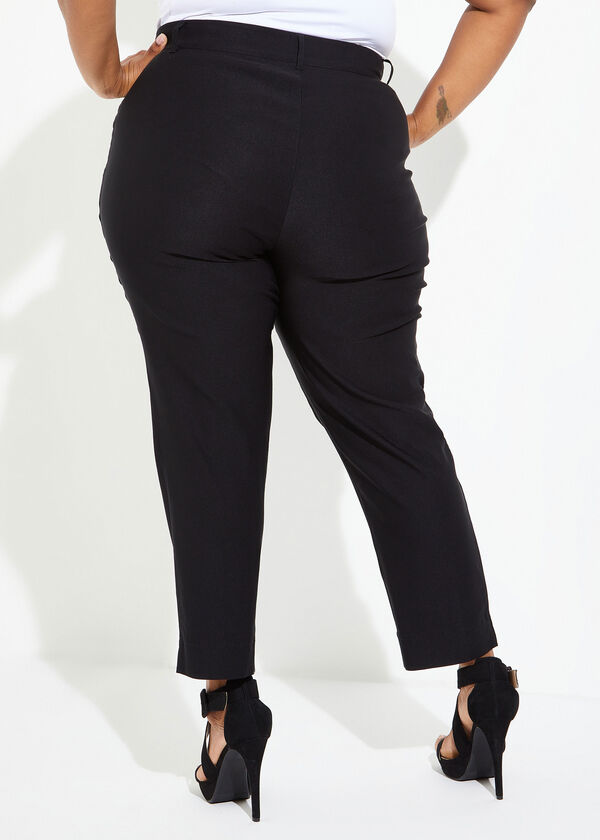 Stretch Power Twill Ankle Pants, Black image number 1