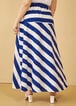 Striped Cotton Maxi Skirt, Blue image number 1