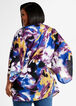 Abstract Colorblock Kimono Jacket, Blue Depths image number 1