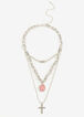 Three Strand Pendant Necklace, Foxglove image number 0