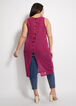 Lurex Cutout Sleeveless Duster Top, Raspberry Radiance image number 1
