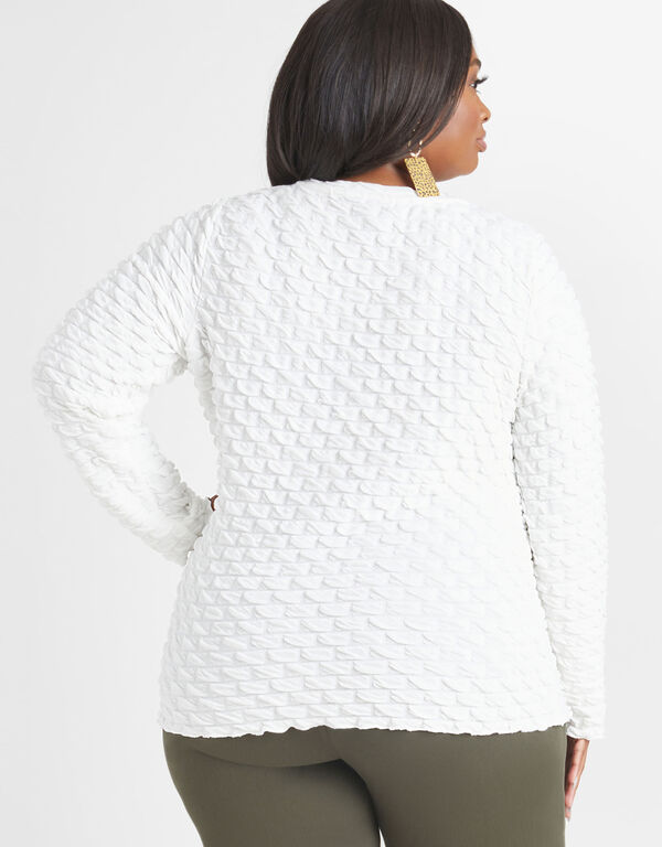Textured Knitted Top, White image number 1