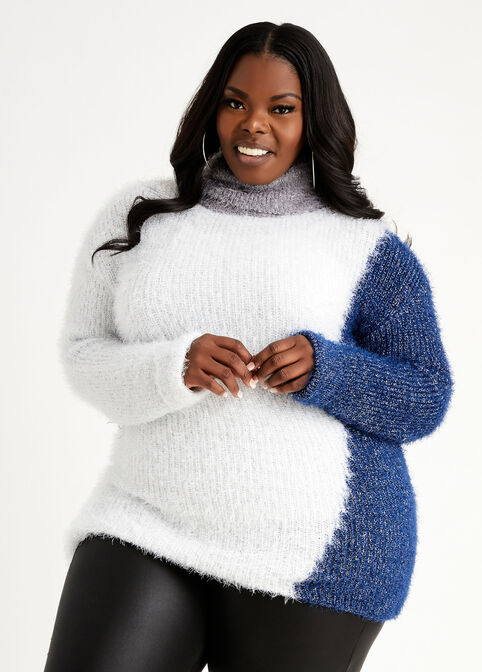Lurex Turtleneck Sweater, Multi image number 0