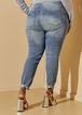 High Rise Embellished Skinny Jeans, Medium Blue image number 1