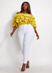 White Lace Front Skinny Jean, White image number 2