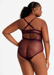 Lace Push Up Lingerie Bodysuit, Purple image number 1
