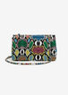 Multicolor Faux Snakeskin Handbag, Multi image number 1