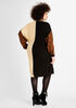 Leopard Colorblock Sweater Dress, Black Combo image number 1
