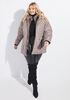 Quilted Hooded Puffer Coat, Tan image number 3