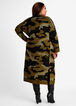 Camo Open Front Duster Cardigan, Olive image number 1