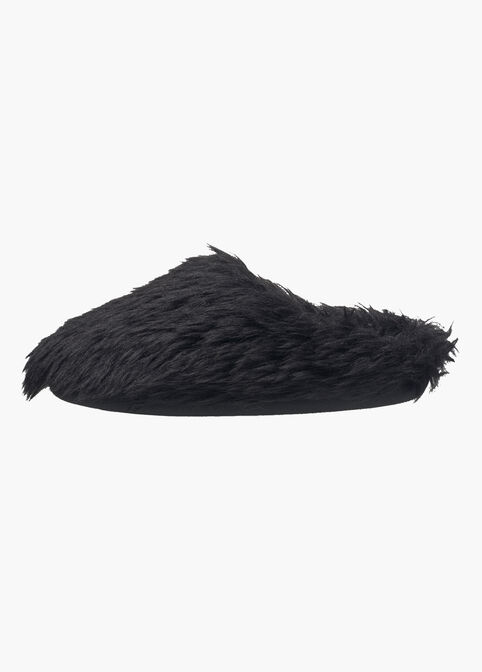 Nine West Fuzzy Faux Fur Clogs, Black image number 1