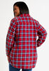 Plaid Cargo Pocket Button Up Top, Red image number 1