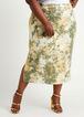 Signature Gold Foil Tie Dye Skirt, Military Olive image number 0