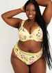 Floral Plunge Butterfly Bra, Yellow image number 3