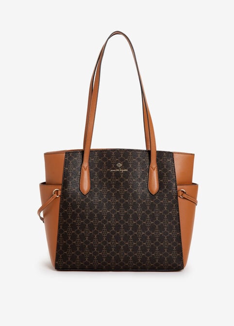 Trendy Designer Nanette Lepore Chic Faux Leather Logo Tote Handbag image number 0