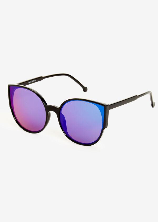 Basic Rim Cateye Sunglasses, Black image number 1