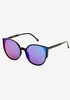 Basic Rim Cateye Sunglasses, Black image number 1