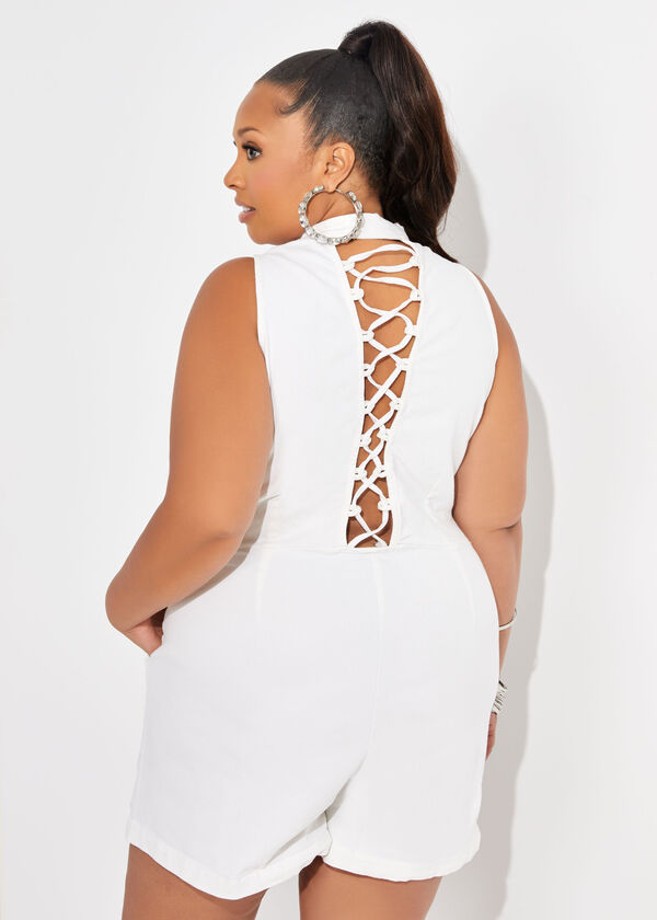 The Nicole Romper, White image number 2