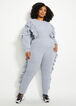 Ruffle Side Pull On Active Pant, Heather Grey image number 2