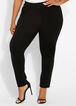 Plus Size Pull On Woven Stretch High Waist Chic Work Dress Skinny Pant image number 0