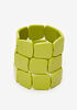 Green Row Disc Stretch Bracelets, Green Oasis image number 0
