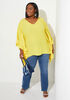 Ruffled Crepe De Chine Blouse, Maize image number 2