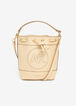Anne Klein Perforated Bucket Bag, Tan image number 0