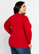 Classic Crew Neck Cardigan, Jester Red image number 1