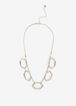 Silver Geo Chain Link Necklace, Silver image number 0